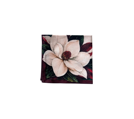 Servilleta de tela Navidad Flor Borde Rojo