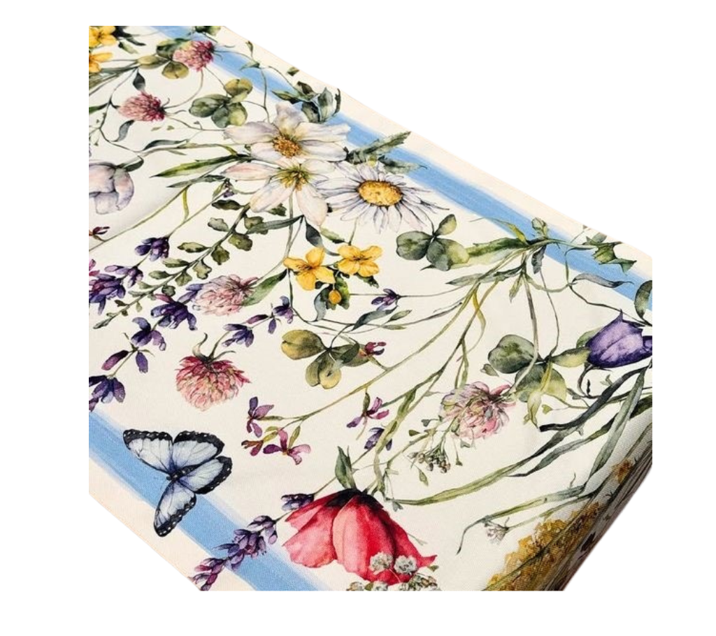 Camino de mesa en tela Flores Silvestres 2.2