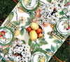 Mantel rectangular 8P en tela Frutas/Hojas 8P