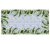 Mantel rectangular 12P en tela Hojas Mosaico Verde/Azul