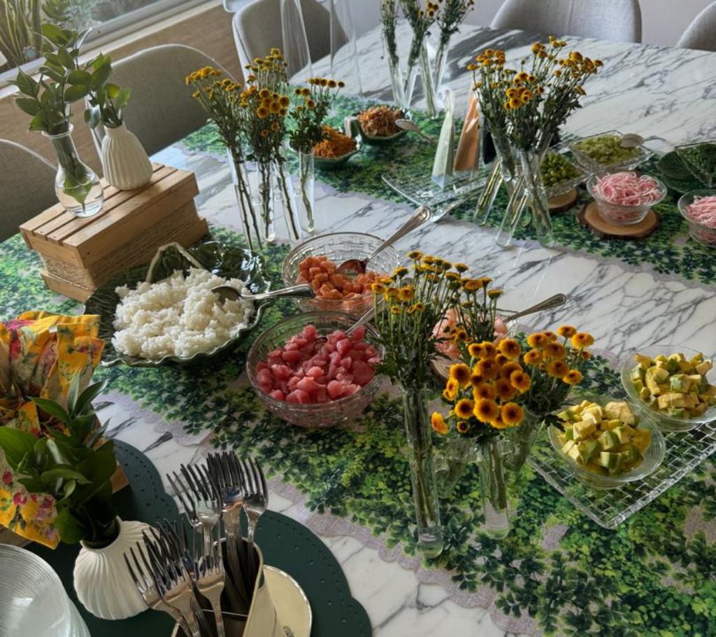 Camino de mesa en tela Bosque