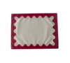 Individual rectangular reversible en lona Rojo/Marfil