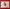 Individual rectangular reversible en lona Rojo/Marfil