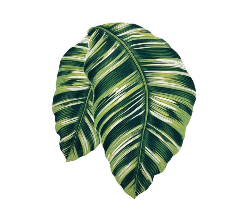 Individual troquelado redondo en tela Palmas