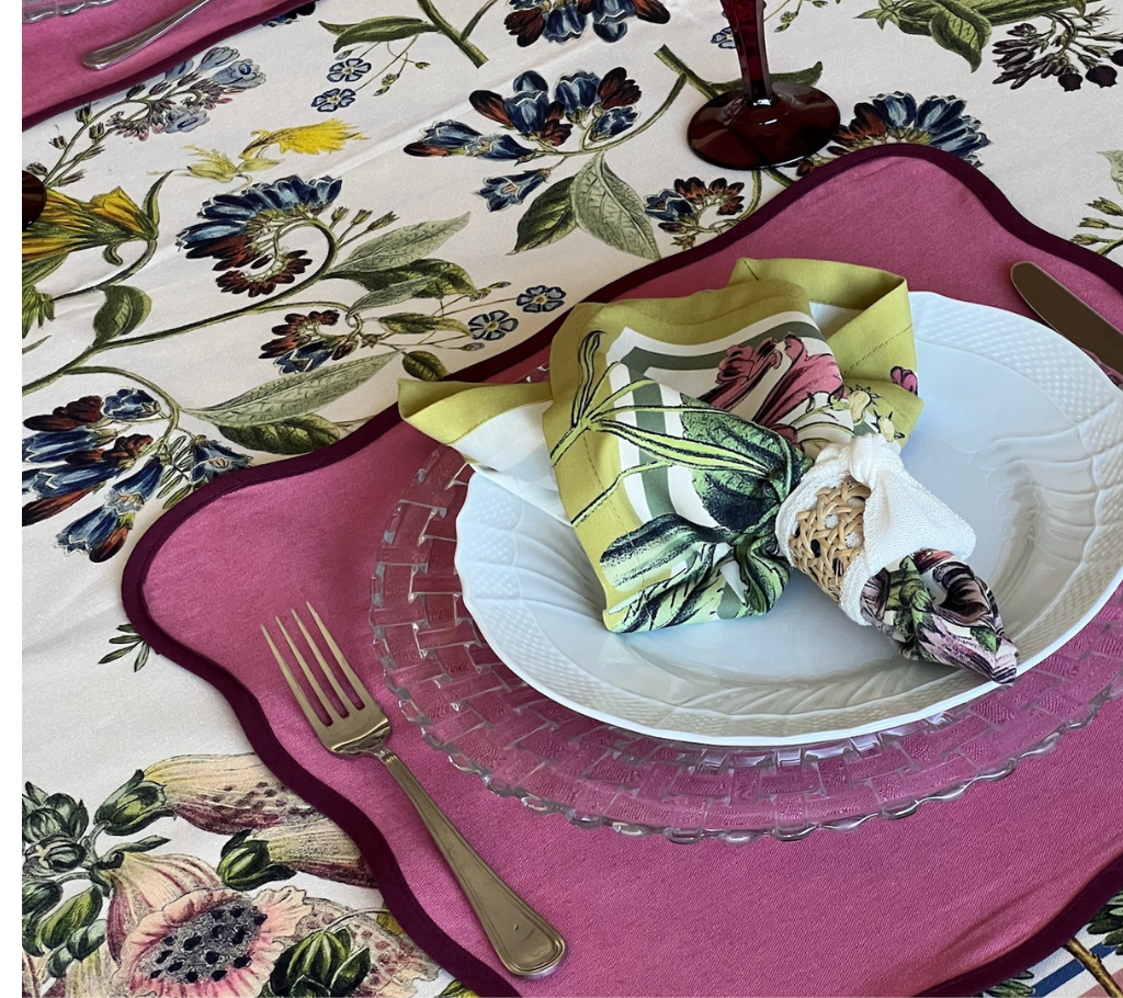 Servilleta de tela Jardin Franja Verde