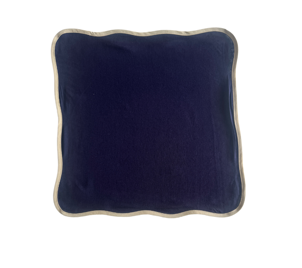 Individual cuadrado en lino AzulM/Beige