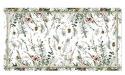 Mantel rectangular 8P en tela Navidad Ramas Pino Borde Verde