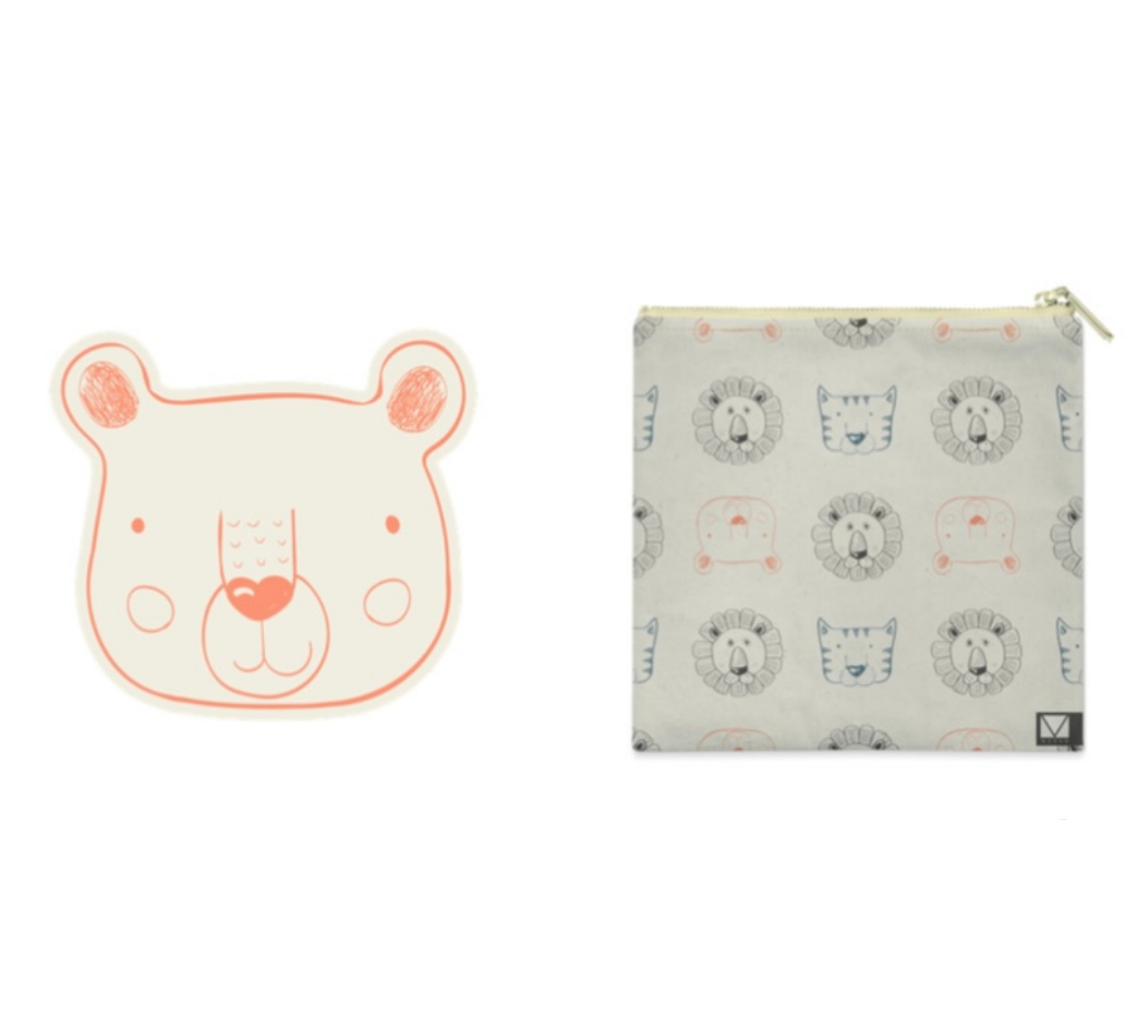 Individual Kids redondo Oso. Incluye estuche