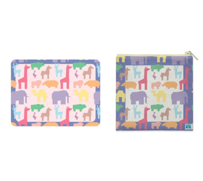 Individual Kids rectangular Animales. Incluye estuche