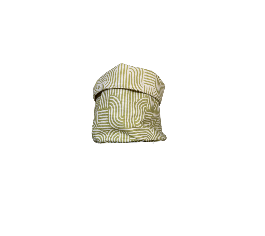 Panera reversible en tela Abstracto Verde
