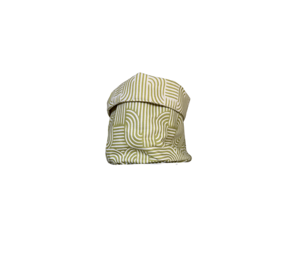 Panera reversible en tela Abstracto Verde