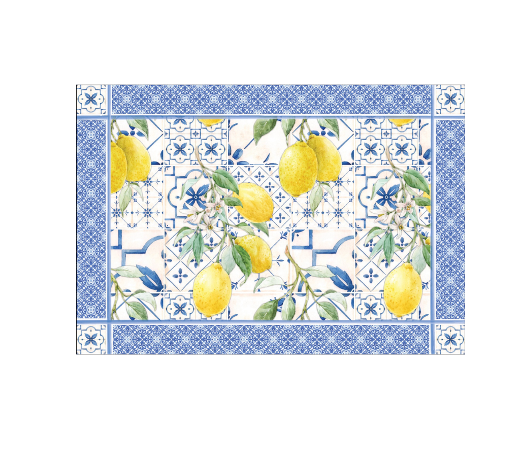 Block de Individuales de papel Limones/Mosaico