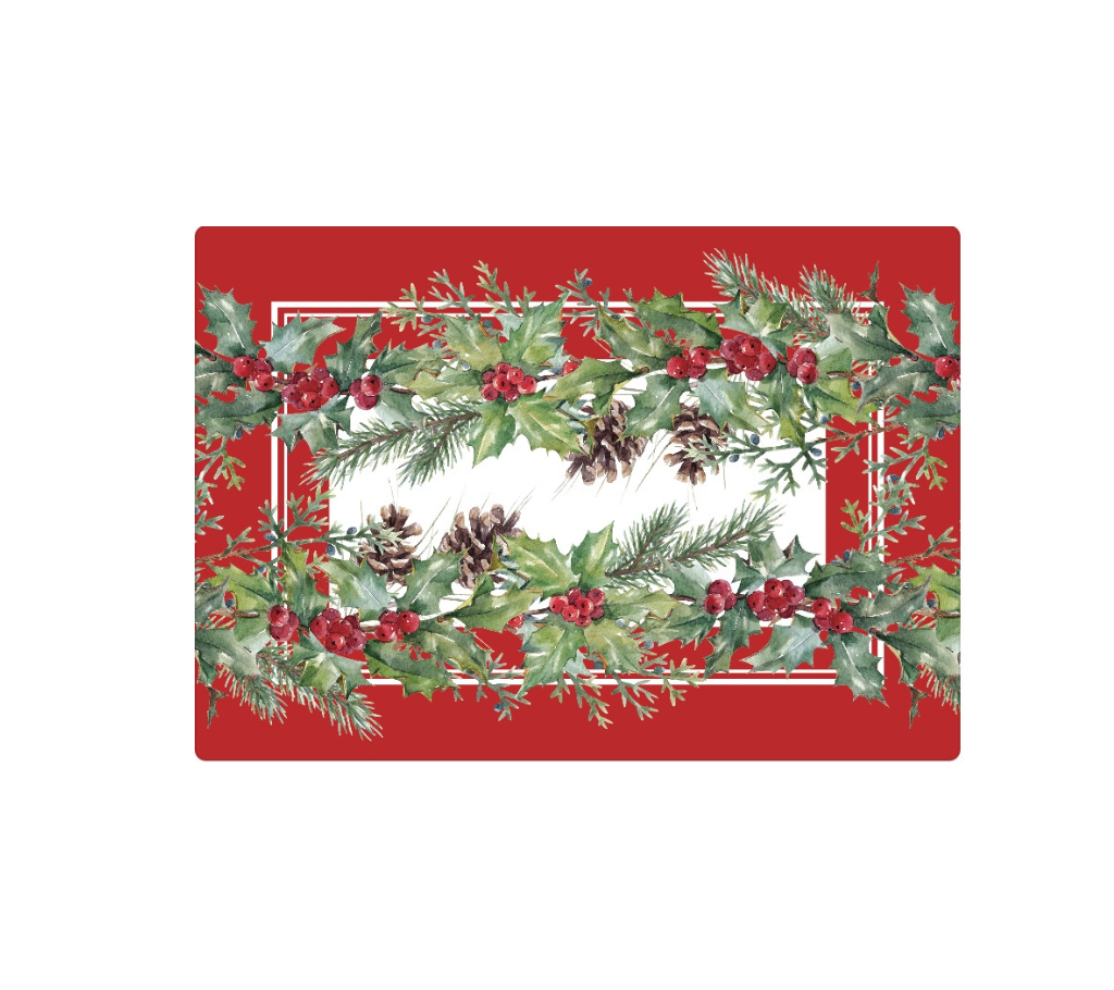 Block de Individuales de papel Navidad Guirnalda