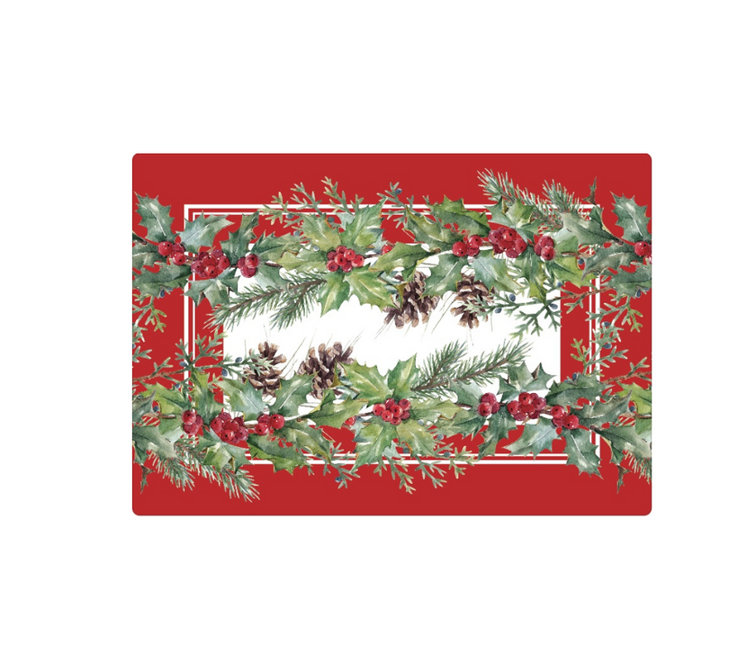 Block de Individuales de papel Navidad Guirnalda