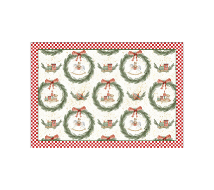 Block de Individuales de papel Navidad Corona