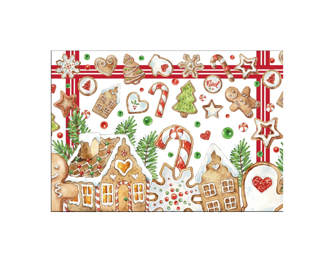 Block de Individuales de papel Navidad Casita