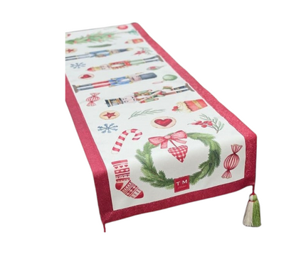 Camino de mesa en tela Navidad Cascanueces 2.2