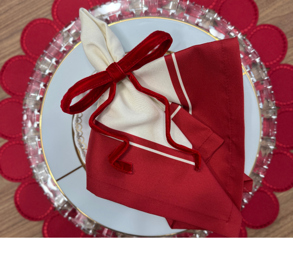Servilleta de tela Franja Rojo