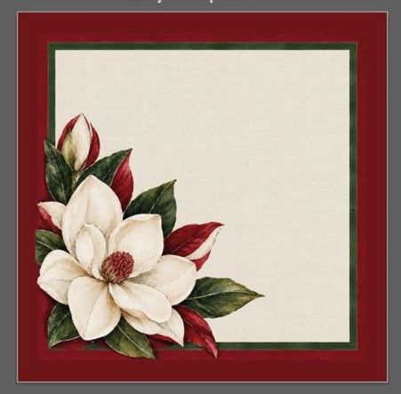 Servilleta de tela Navidad Flor Borde Rojo
