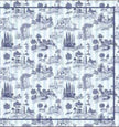 Mantel rectangular 10P en tela Torres/Pinos AzulM/OW