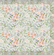 Mantel rectangular 10P en tela Lirios Borde Beige