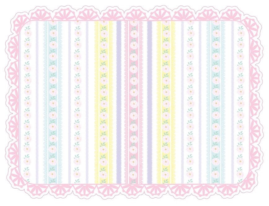 Individual Kids rectangular Florecitas/Borde