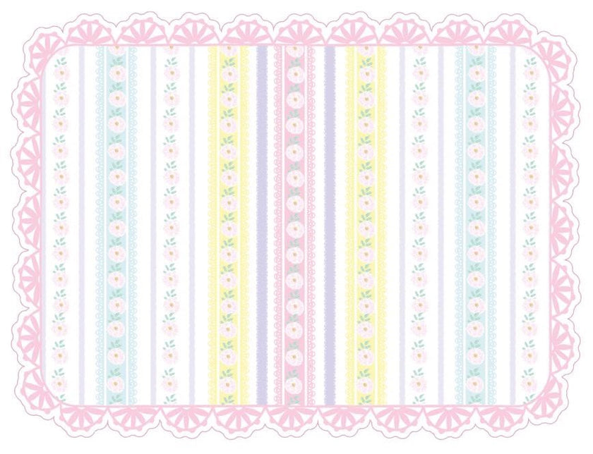 Individual Kids rectangular Florecitas/Borde