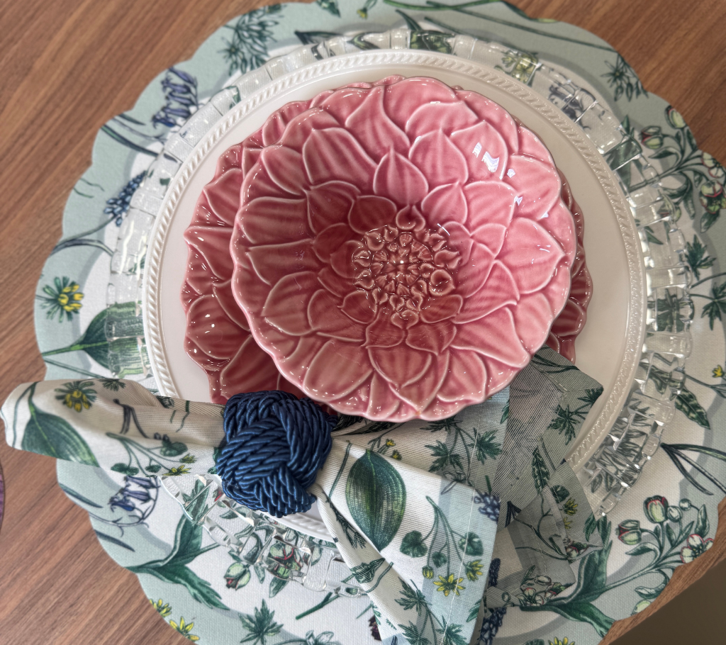 Aro de cordón para servilleta Azul-Set6