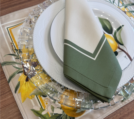 Servilleta de tela Franja Verde