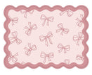 Individual Kids rectangular Lazos Rosados