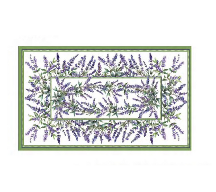 Mantel rectangular 10P en tela Lavanda