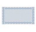 Mantel rectangular 10P en tela Mosaico Borde Flores OW/Azul