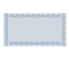 Mantel rectangular 10P en tela Mosaico Borde Flores OW/Azul