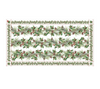 Mantel rectangular 10P en tela Navidad Guirnalda/Piñones