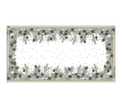 Mantel rectangular 12P en tela Navidad Piñones OW/Verde