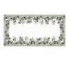 Mantel rectangular 12P en tela Navidad Piñones OW/Verde
