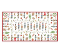 Mantel rectangular 10P en tela Navidad Cascanueces