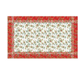 Mantel rectangular 10P en tela Navidad Muerdago Franja OW/Rojo/Verde