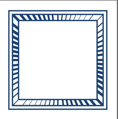 Servilleta de tela Borde Rayas Azul