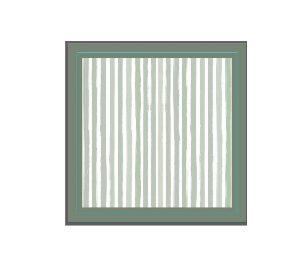 Servilleta de tela Rayas Verde/Gris