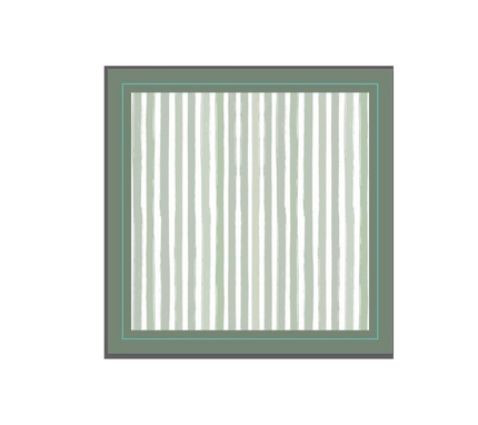 Servilleta de tela Rayas Verde/Gris