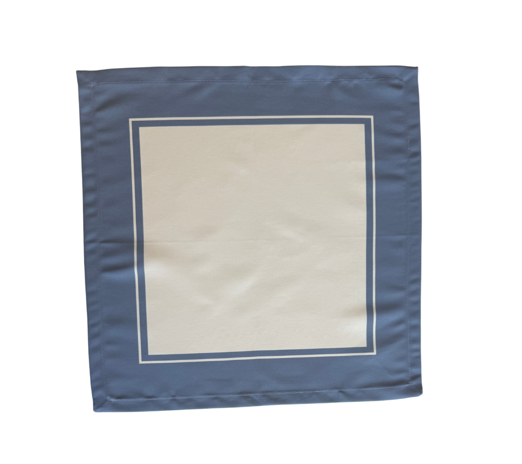 Servilleta de tela Franja Azul Grisáceo