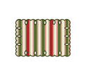 Individual rectangular en lonaTirabuzon OW/Verde/Rojo
