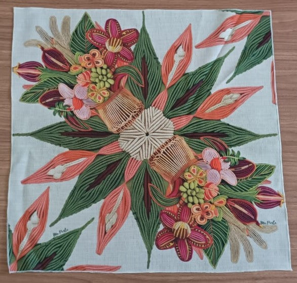 Servilleta de tela Flores/Fibra