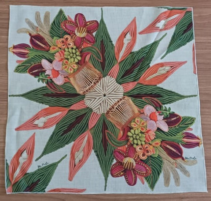 Servilleta de tela Flores/Fibra