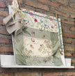 Individual reversible rectangular en tela Flores/EnredaderaBorde