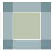 Servilleta de tela Doble Borde Verde/AzulGris
