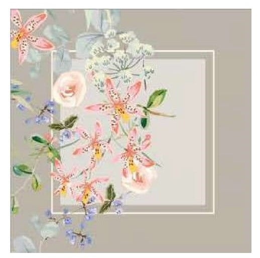 Servilleta de tela Lirios Borde Beige