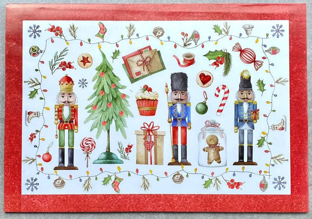 Block de Individuales de papel Navidad Soldados