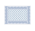 Block de Individuales de papel Borde Flores OW/Azul